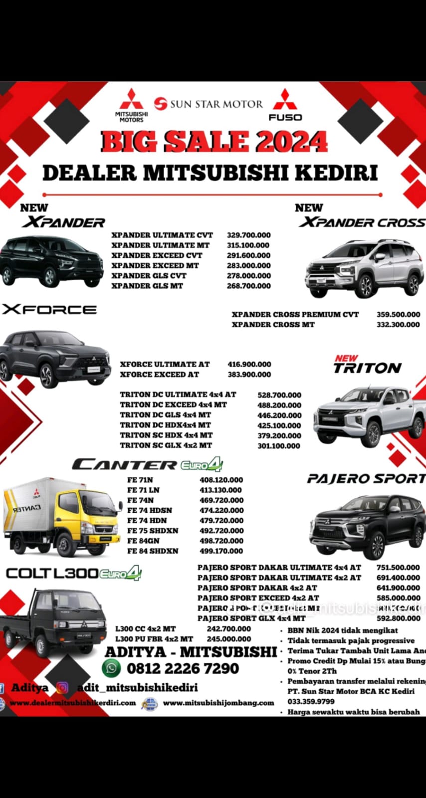 Harga  jombang Pricelist Harga Mitsubishi Jombang 2024