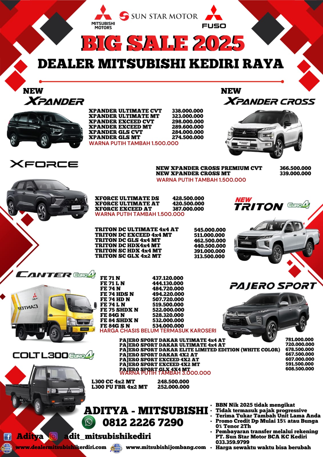 Harga  jombang Pricelist Harga Mitsubishi Jombang 2025